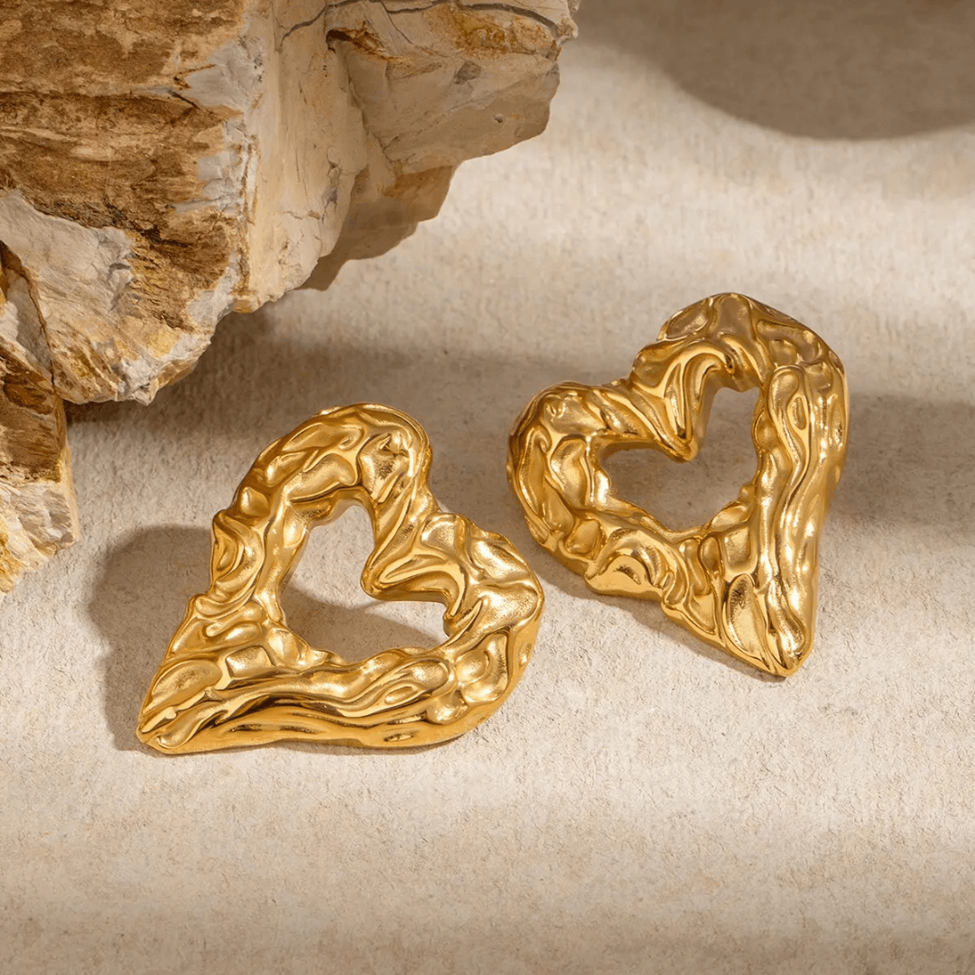 Golden Heart Earrings