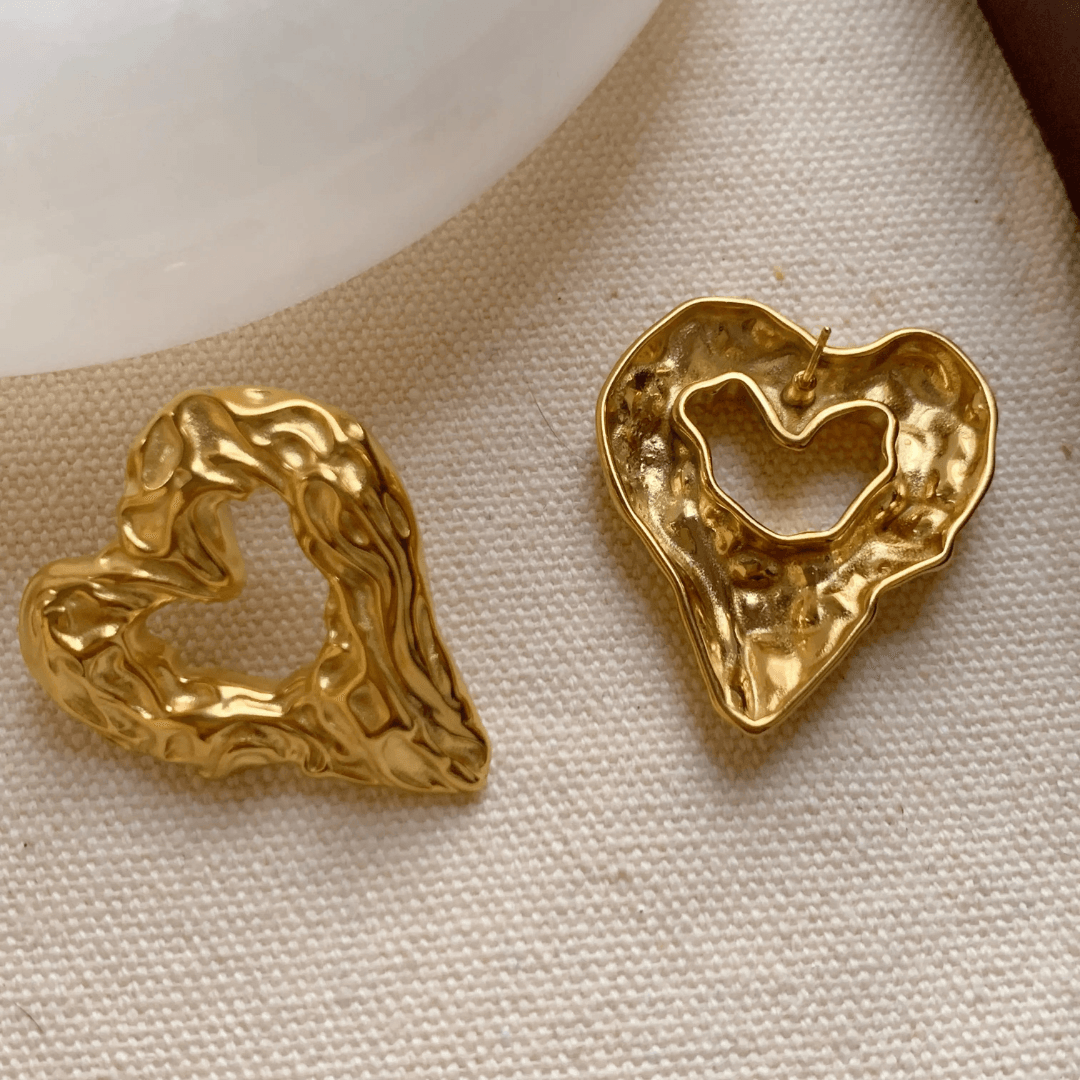 Golden Heart Earrings