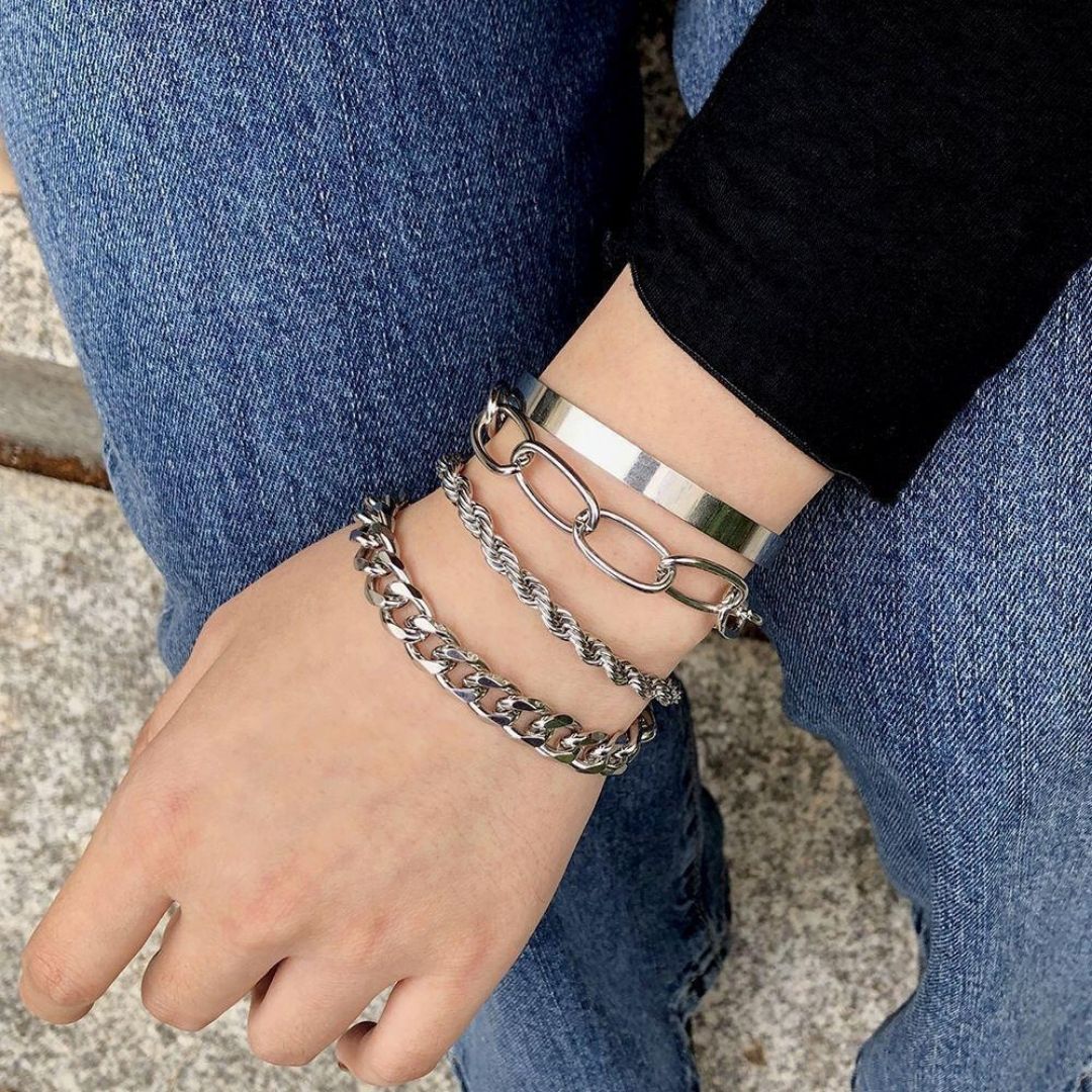 Sterling Street Links Bracelet