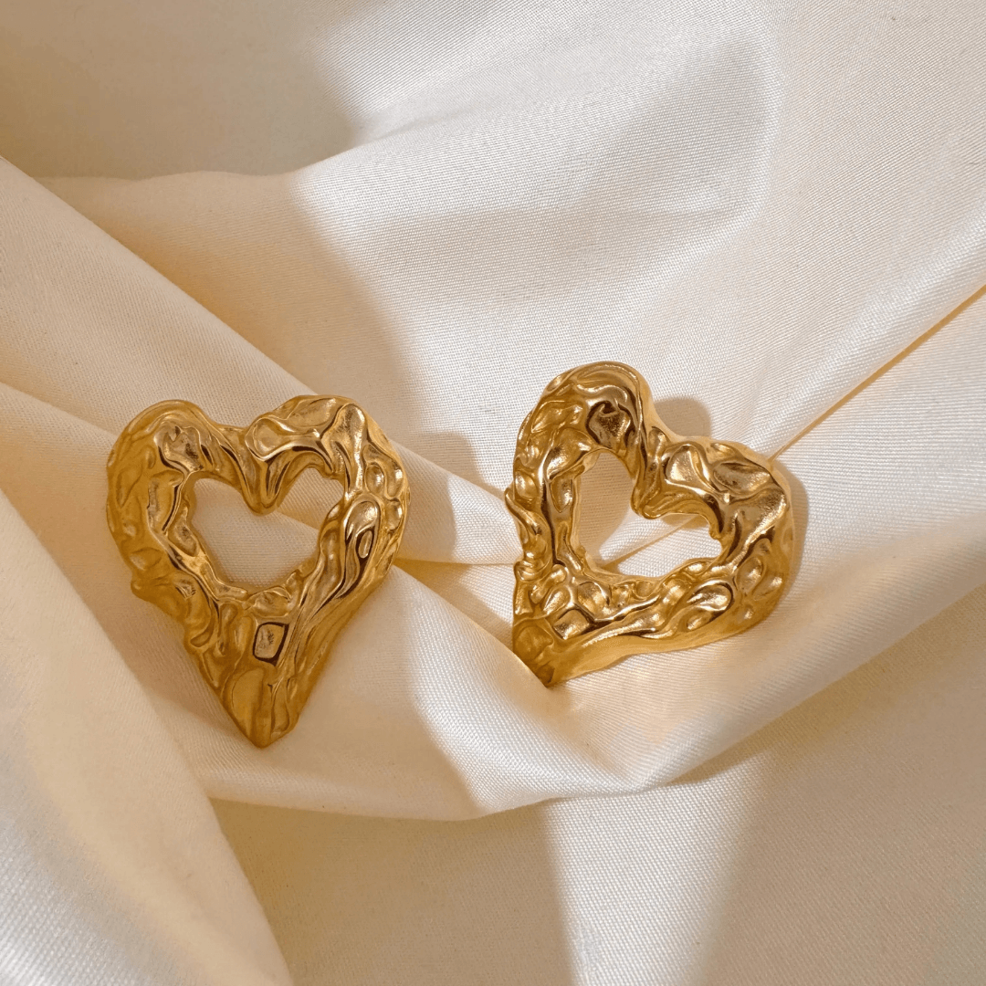 Golden Heart Earrings