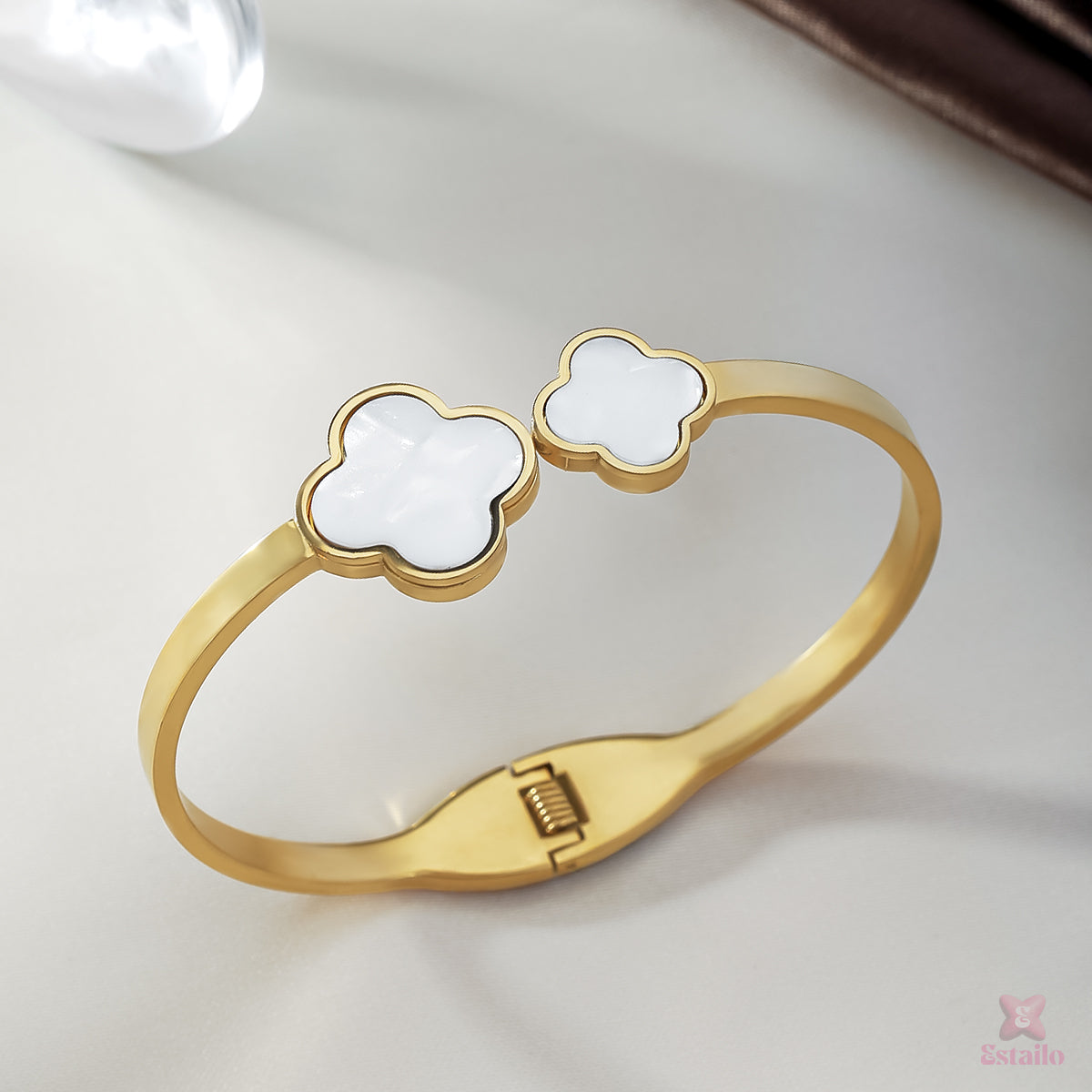 Clover Bloom Cuff Bracelet