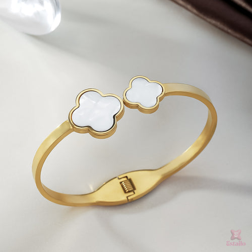 Clover Bloom Cuff Bracelet