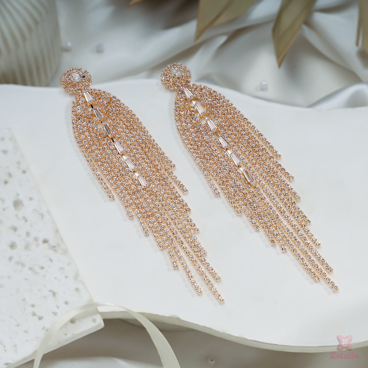 Dazzling Descent Dangles Earring