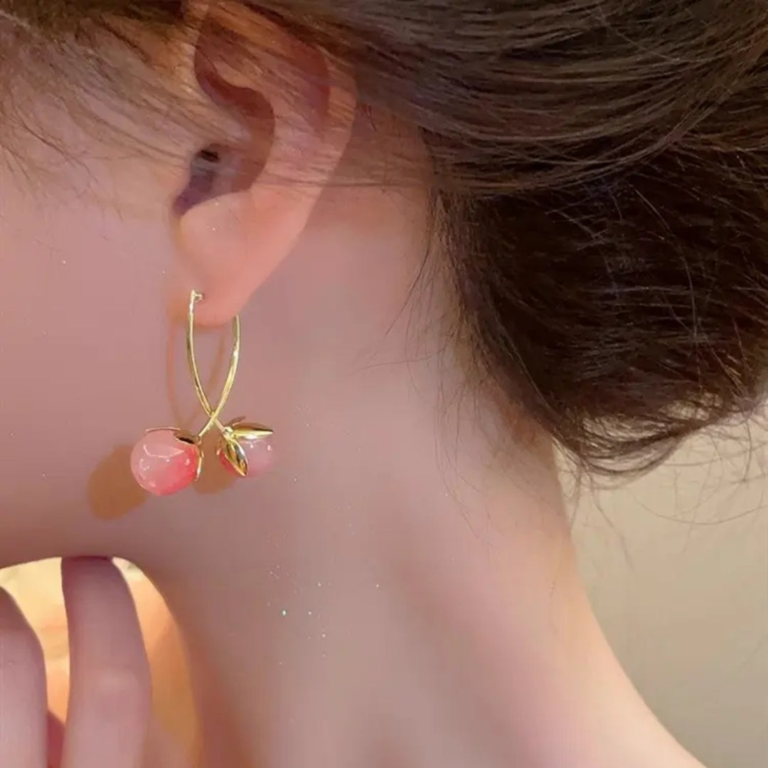 Rosy Cherry Earrings