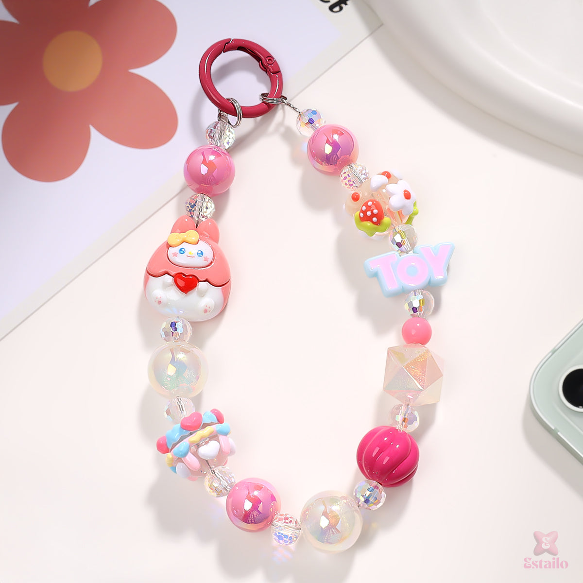 Glitter Joy Phone Charm