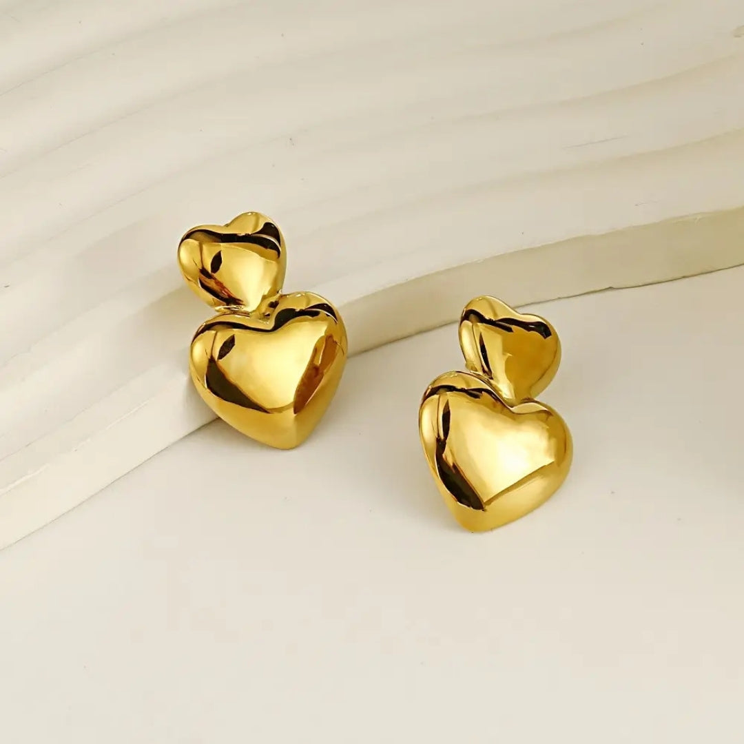 Golden Heart earrings