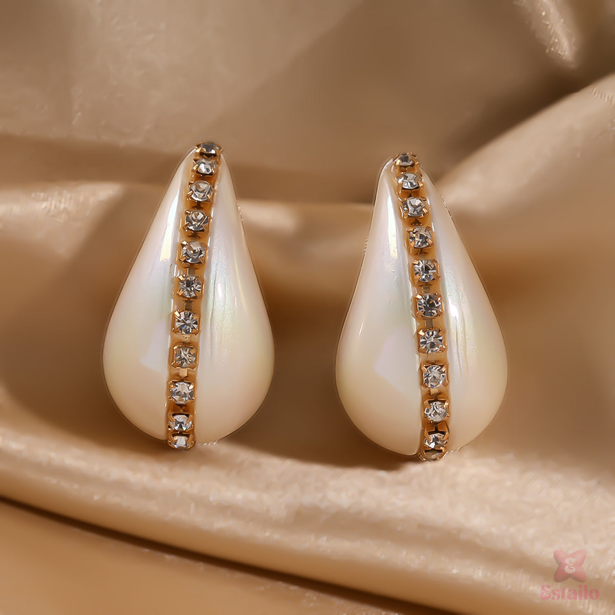 Tear Drop Luxe Stud Earrings