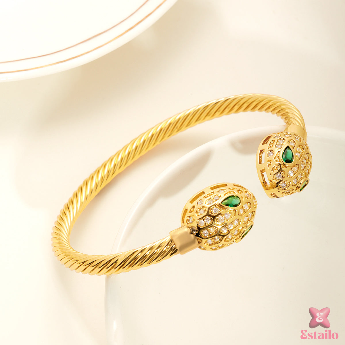 Serpent's Gaze Cuff  Bracelet