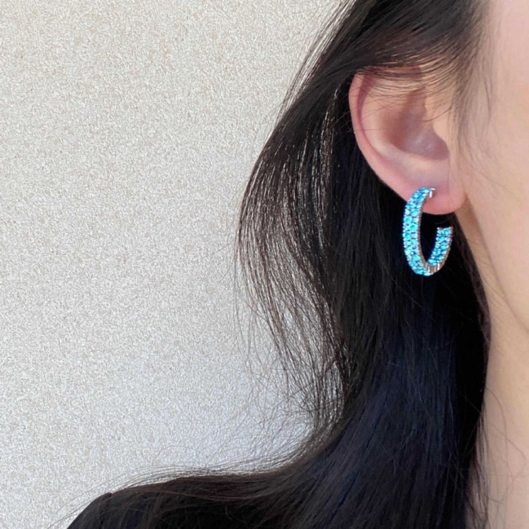 Maldives Wave Wide Hoop Earrings