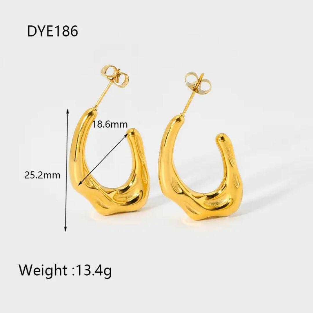 Golden Twilight Hoops Earrings