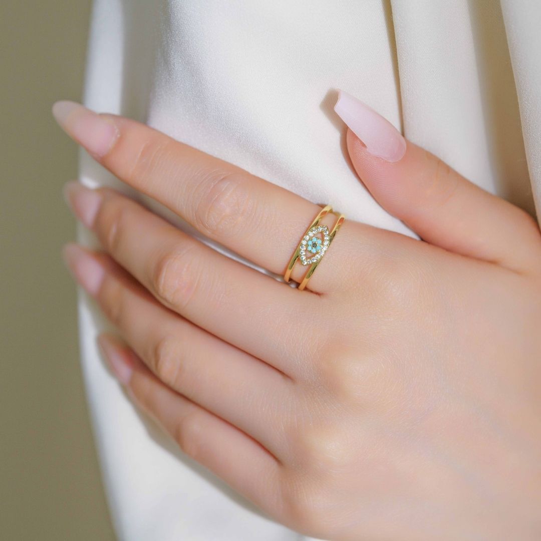 Gilded Iris Layer Ring