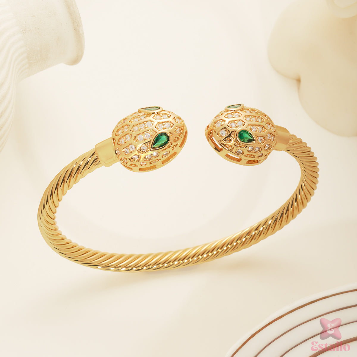 Serpent's Gaze Cuff  Bracelet