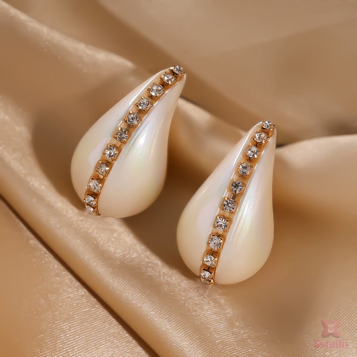 Tear Drop Luxe Stud Earrings