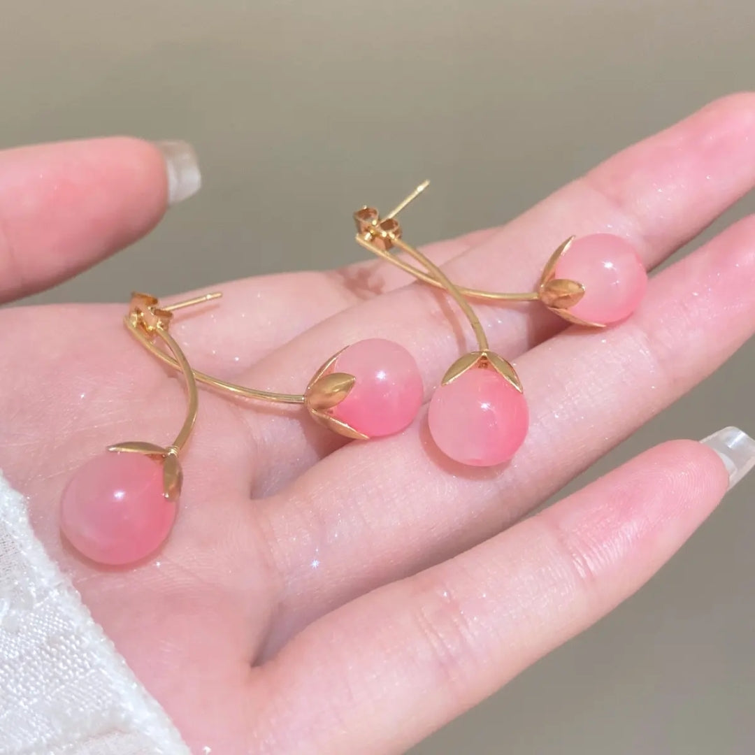 Rosy Cherry Earrings