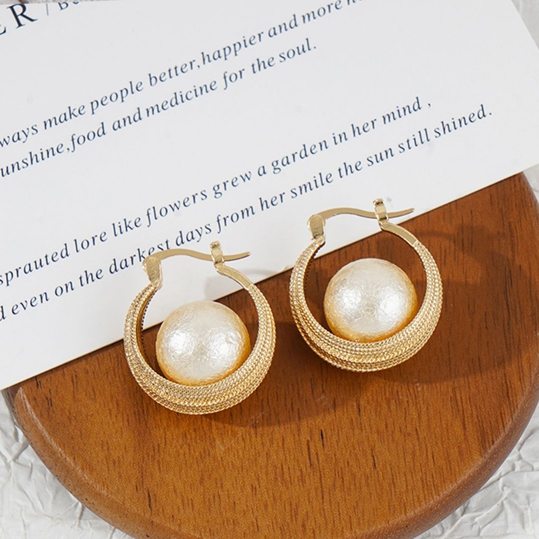 Gilded Moon Arcs Hoop Earrings