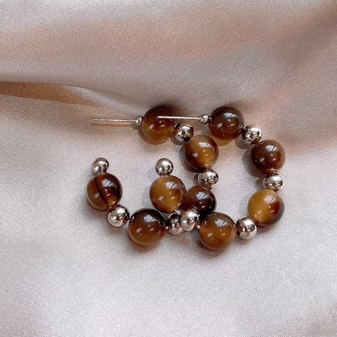 Amber Horizon Hoops Earrings