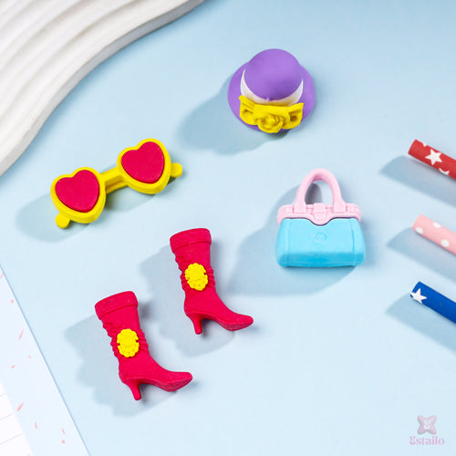 Fashion Girl Eraser Set
