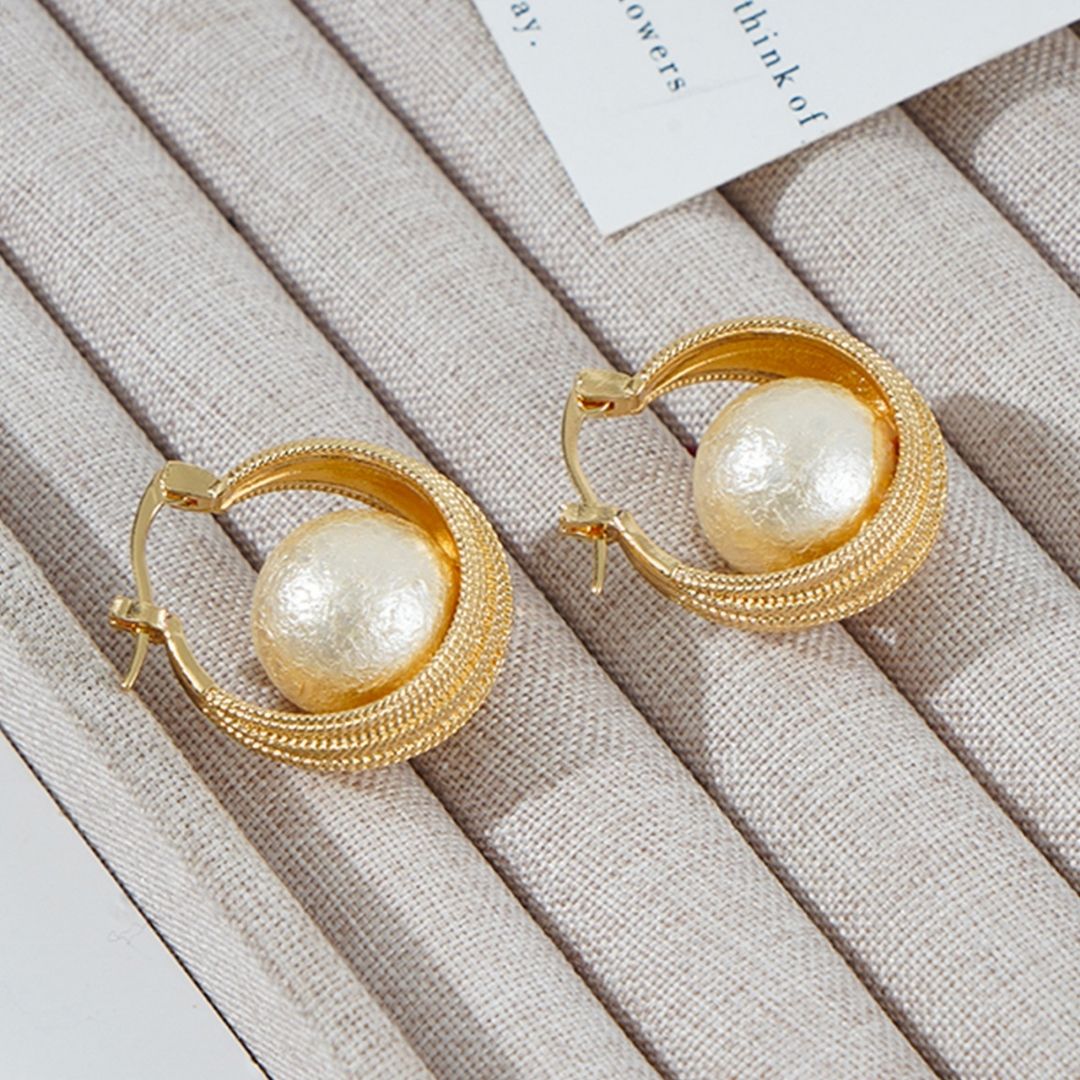 Gilded Moon Arcs Hoop Earrings