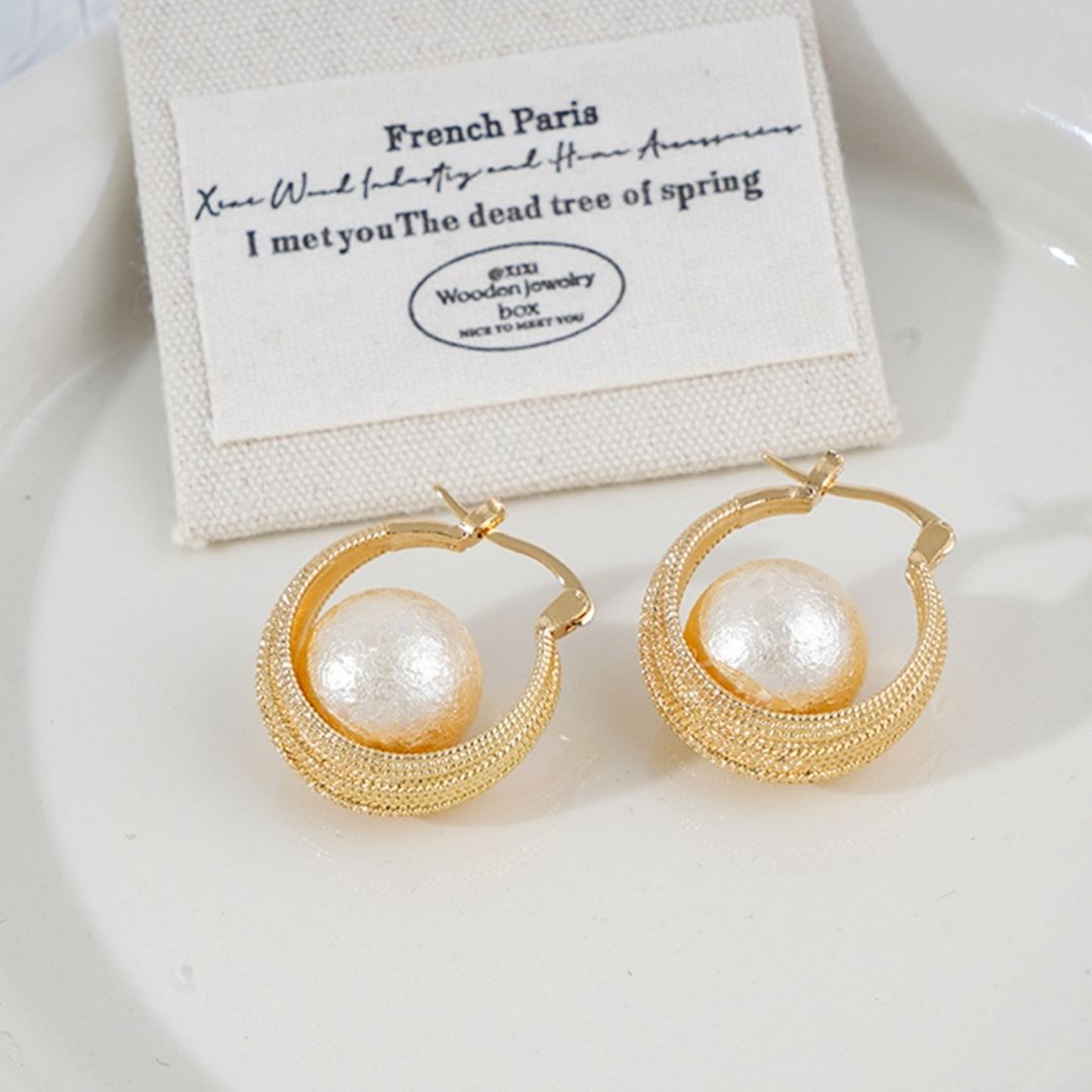 Gilded Moon Arcs Hoop Earrings