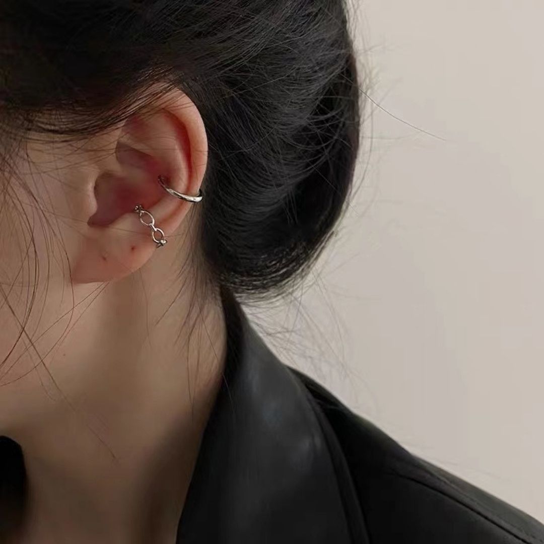 Bold Curve EarCuff Trio Earrings (Single Ear)