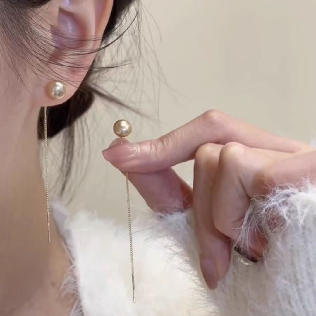 Golden Orbit Tassels Earrings