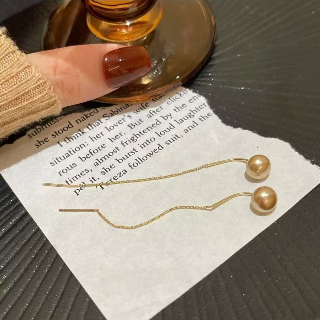 Golden Orbit Tassels Earrings