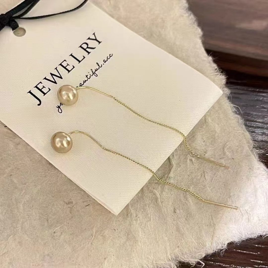 Golden Orbit Tassels Earrings