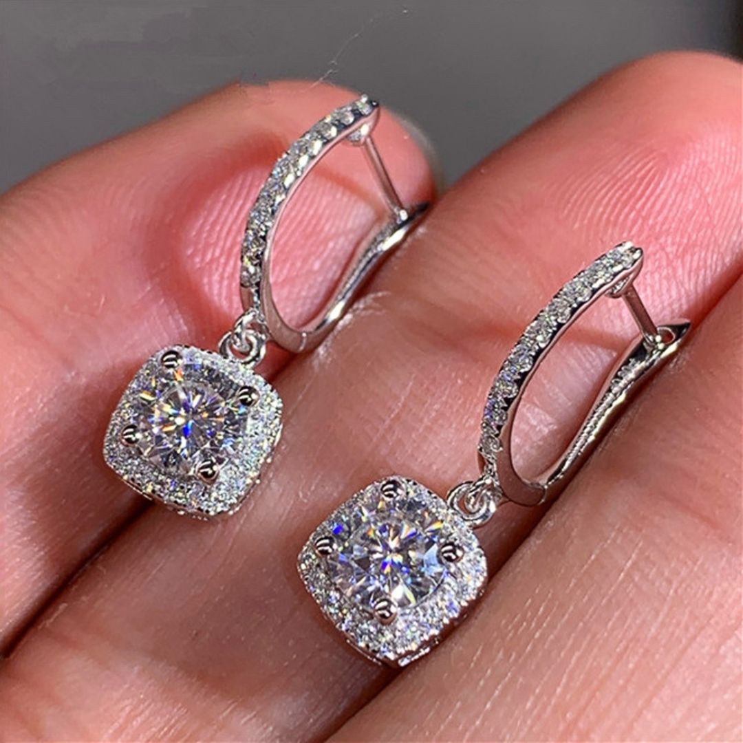 Royal Square Drops Earrings