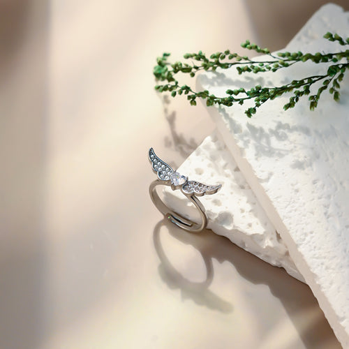 Angel Wings Silver Ring