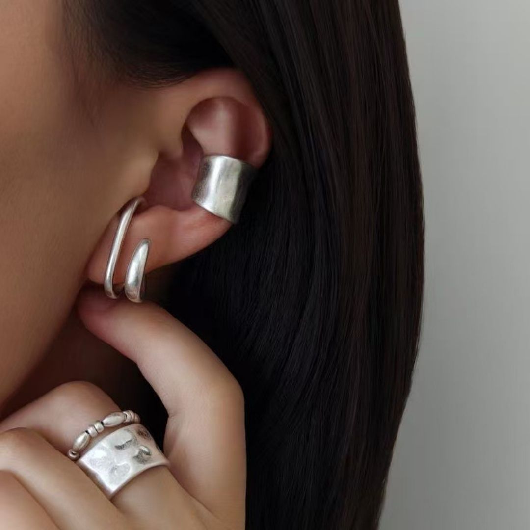 Vibe Spiral Huggies Earcuff Earrings (Single)