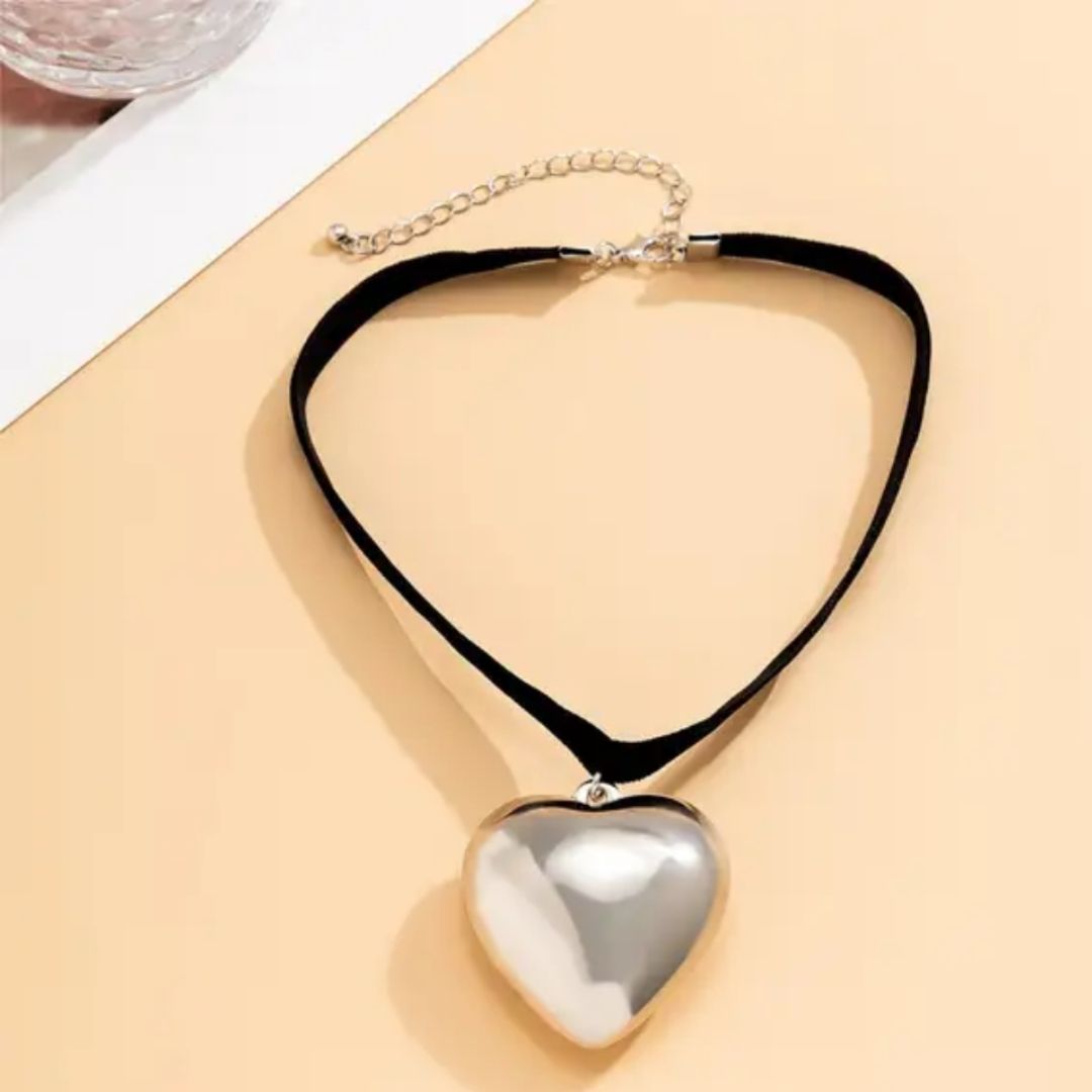 Puffed Heart Necklace