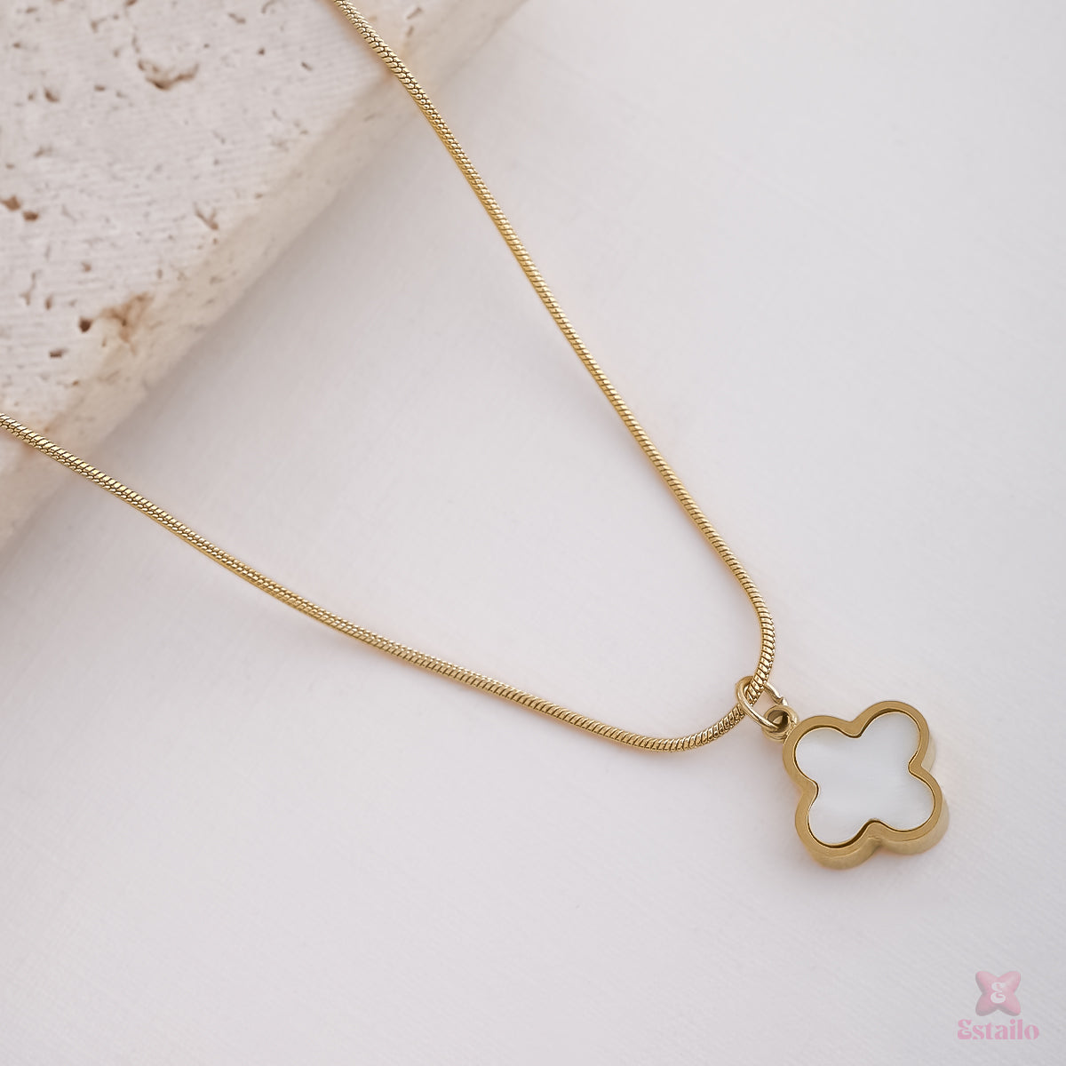 Clover Charm Necklace (worn in 2 way)