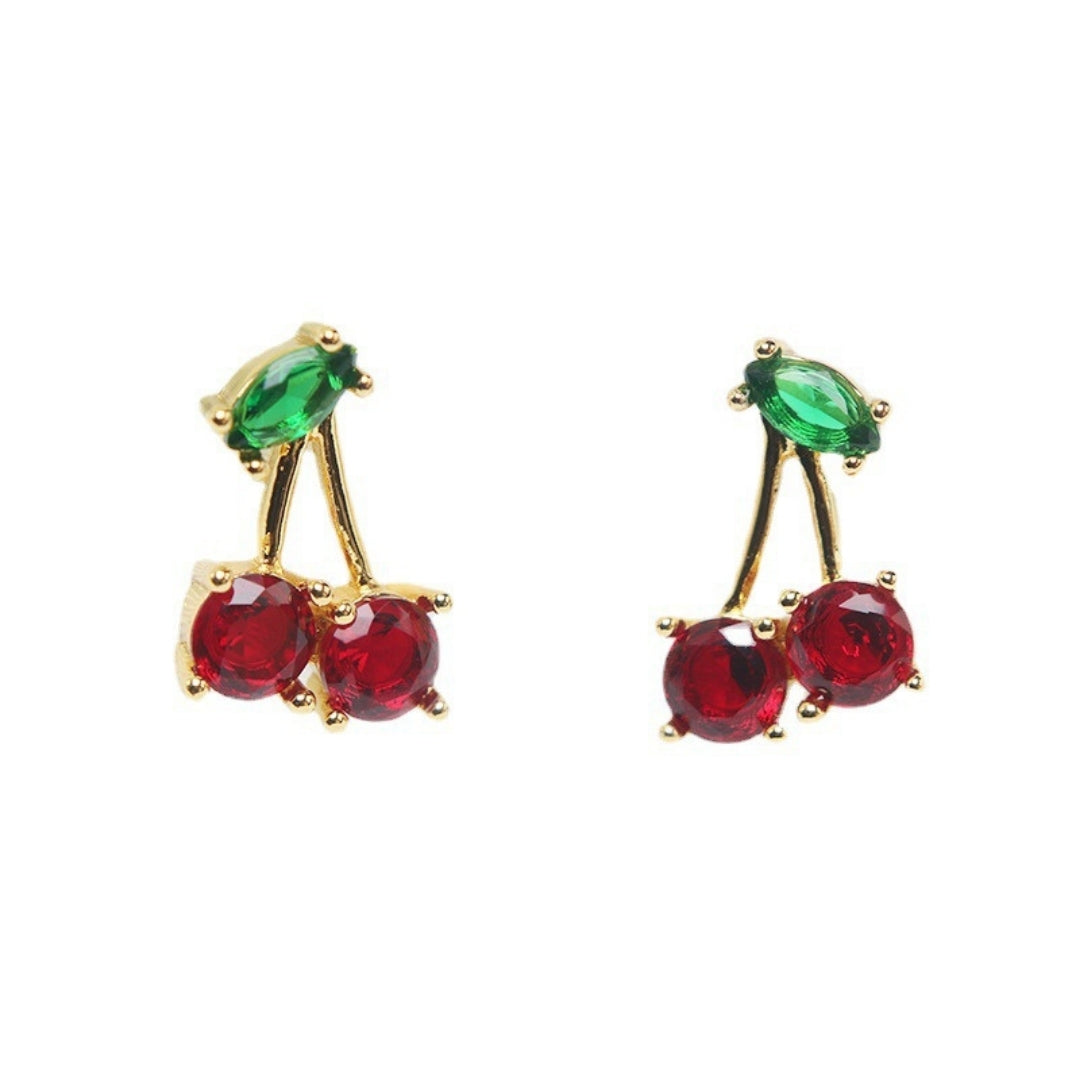 Cherry Glint Studs Earrings
