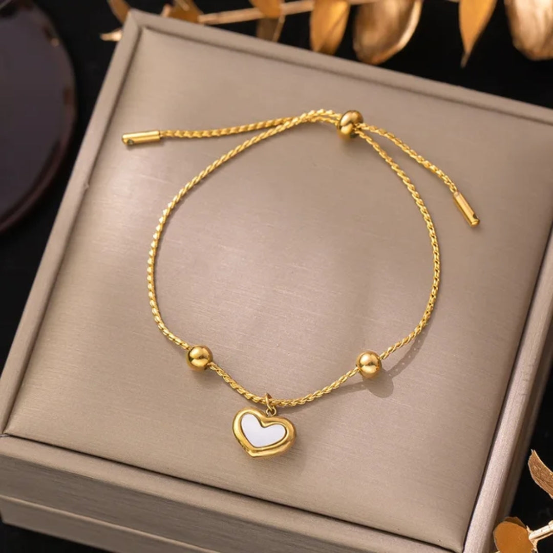 Golden Heart Adornment Bracelet