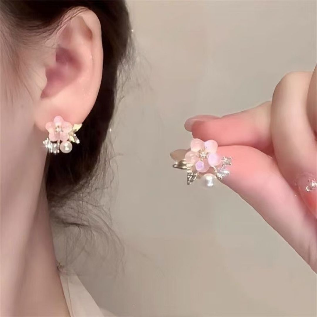 Sakura Blossom Cluster Earrings