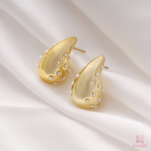 Tear Drop Luxe Stud Earrings