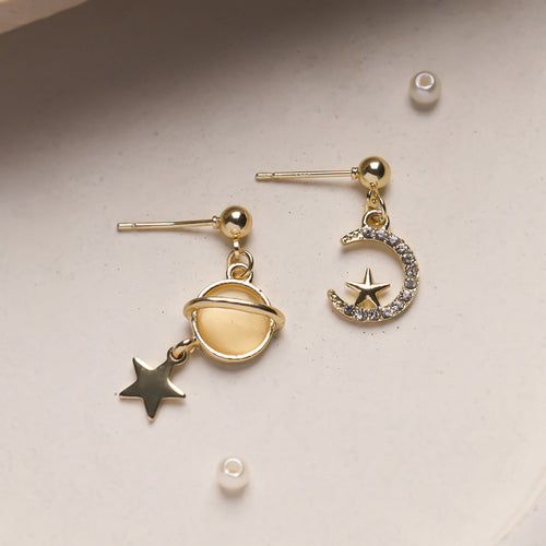Crescent Wish Hoops Earrings