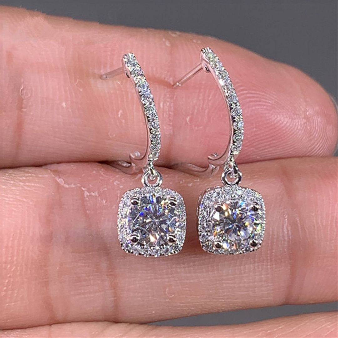 Royal Square Drops Earrings