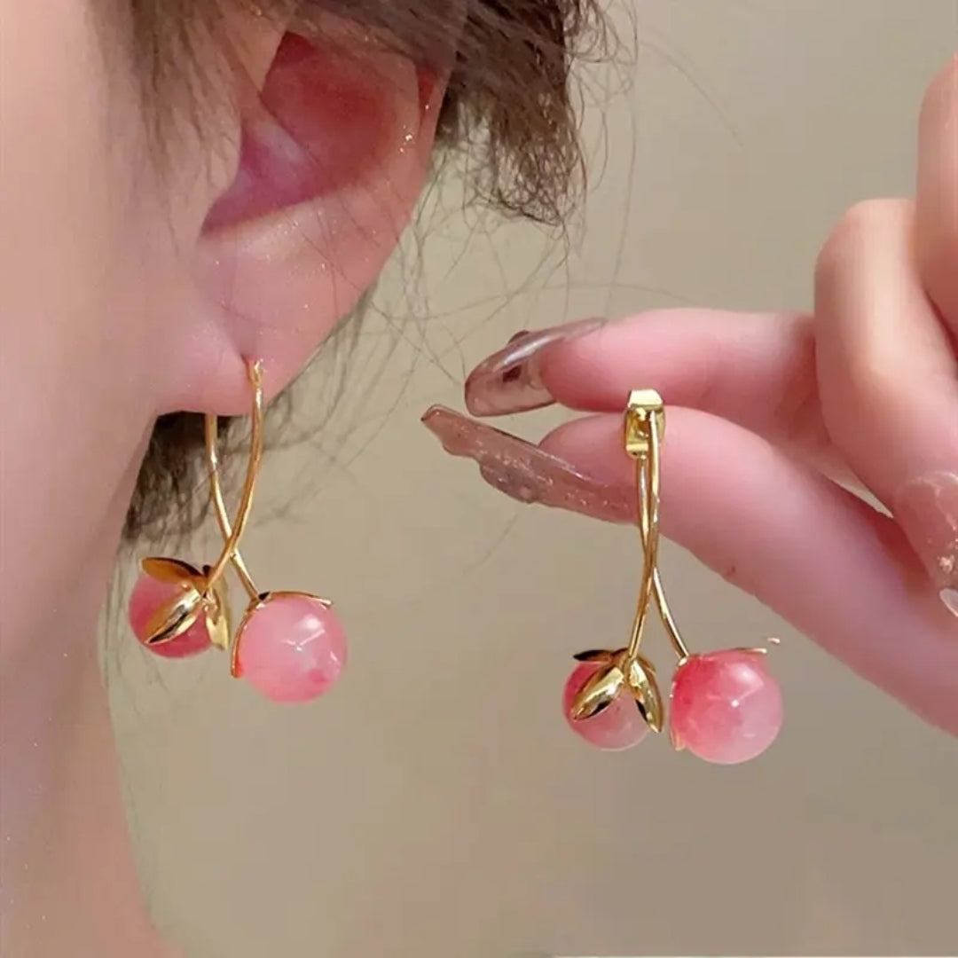Rosy Cherry Earrings
