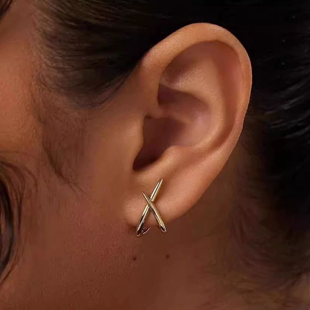 Linear Intersection Studs Earrings