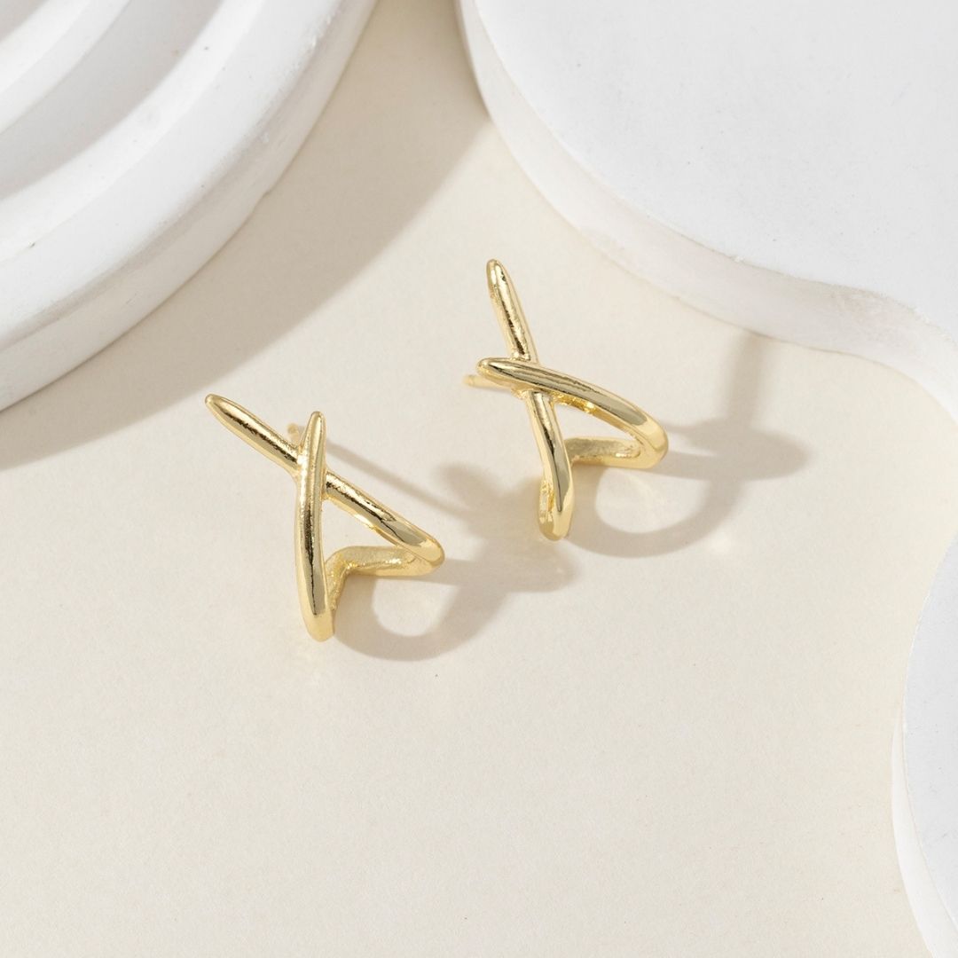 Linear Intersection Studs Earrings