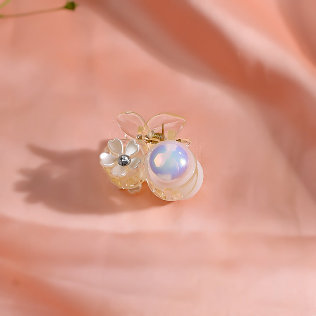 Pinteresty Flower Pearl Mini Hair Claw