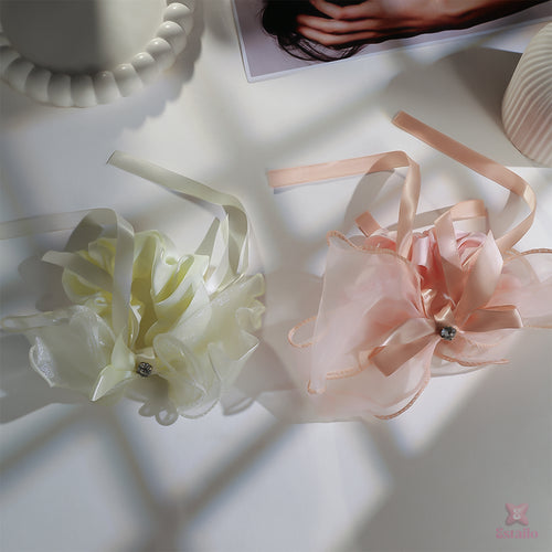 Bow Bloom Hair Scrunchies (pack of 1)