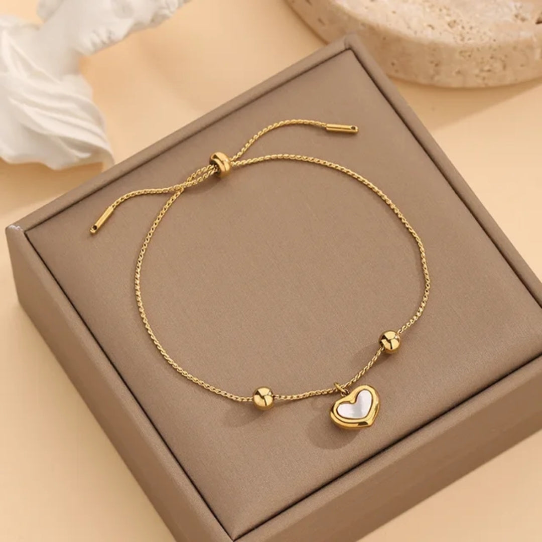 Golden Heart Adornment Bracelet