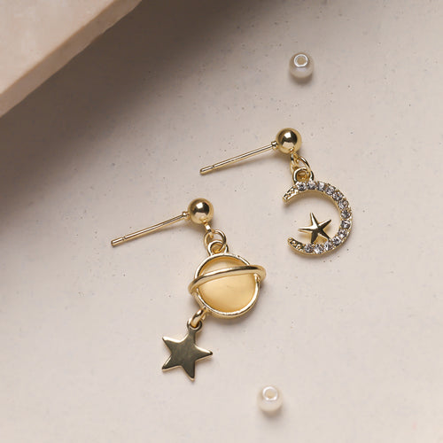 Crescent Wish Hoops Earrings