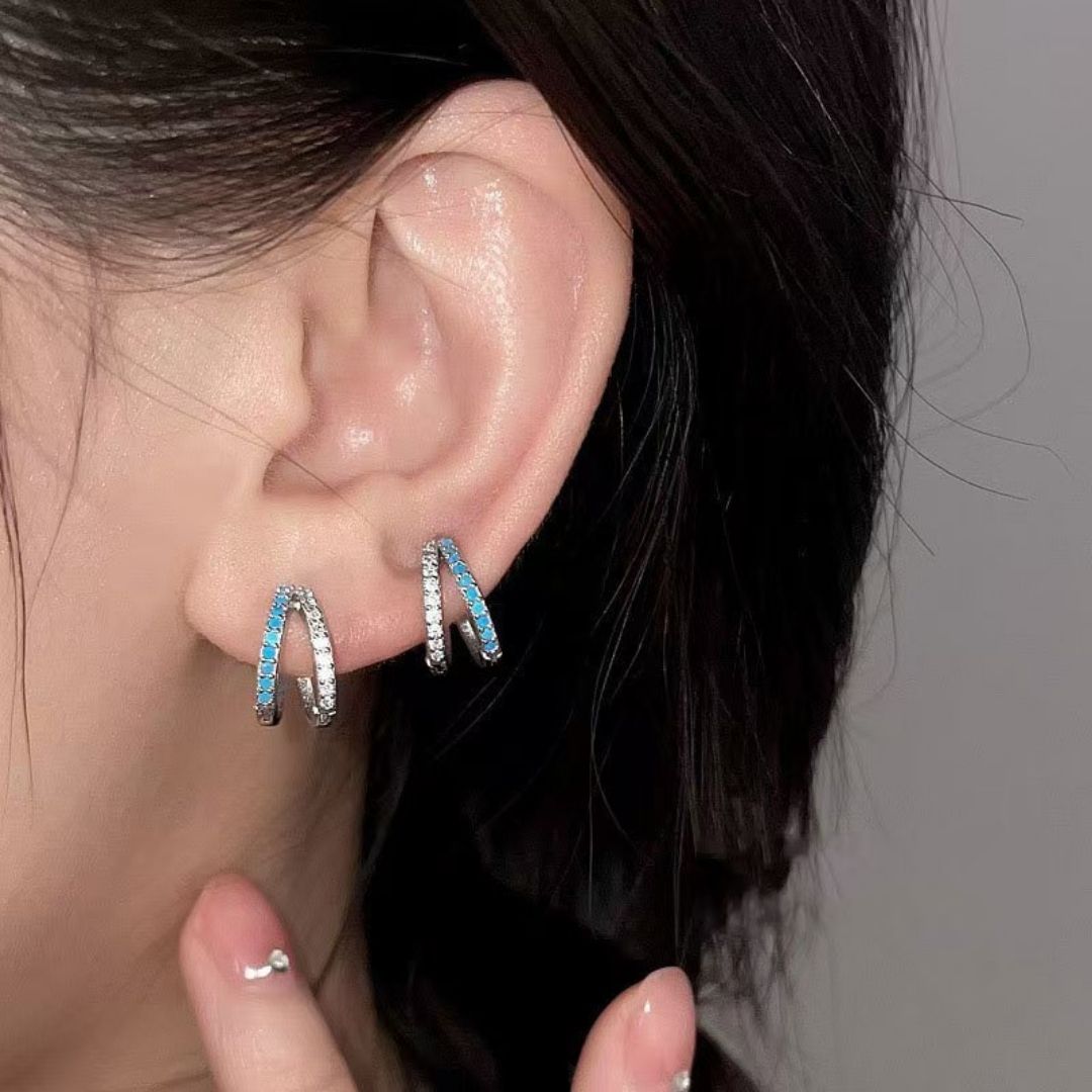 Gilded Turquoise Duets Earrings