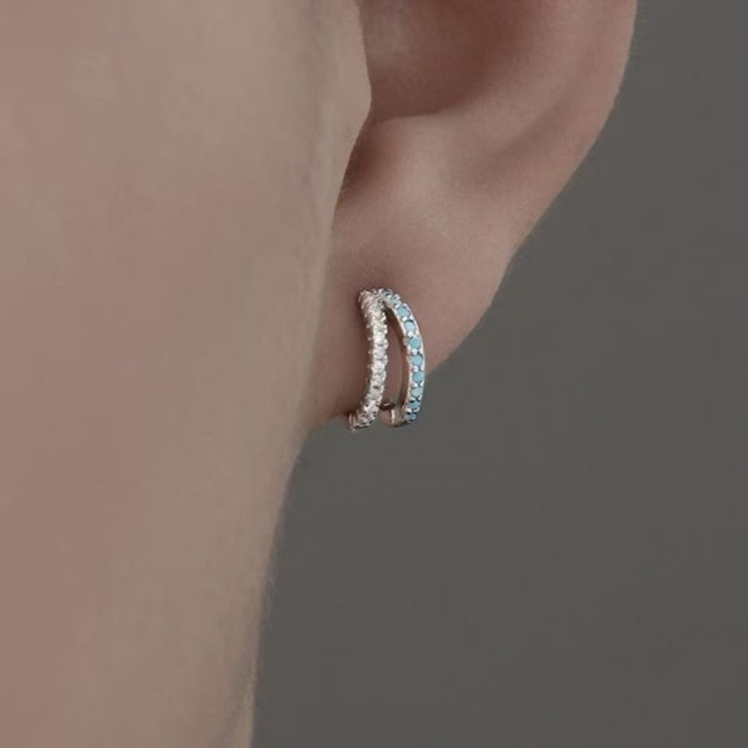 Gilded Turquoise Duets Earrings
