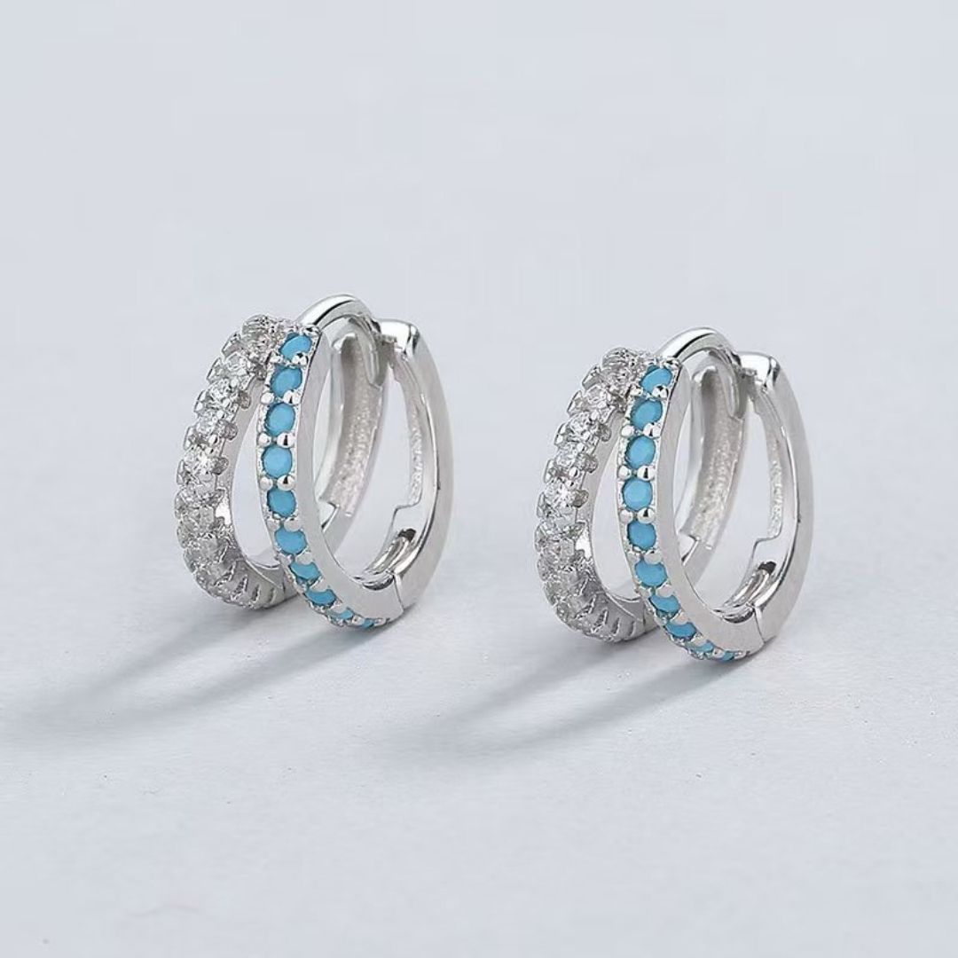 Gilded Turquoise Duets Earrings