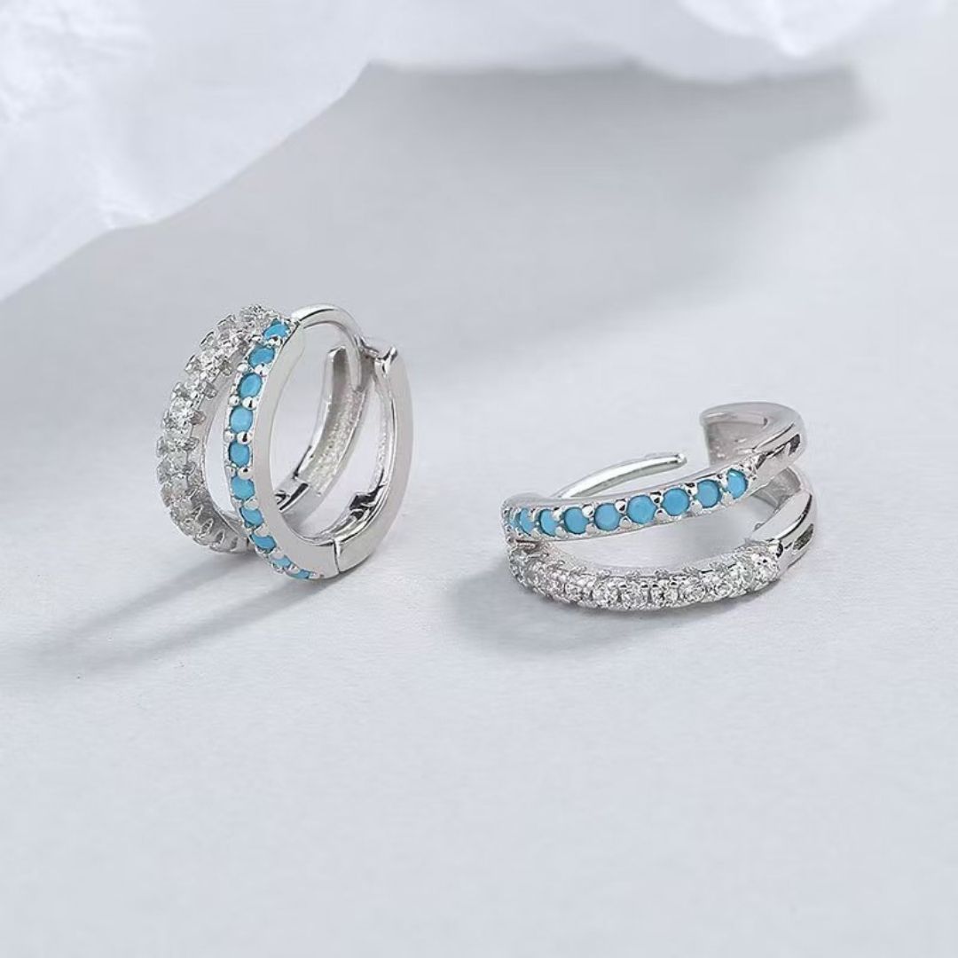 Gilded Turquoise Duets Earrings