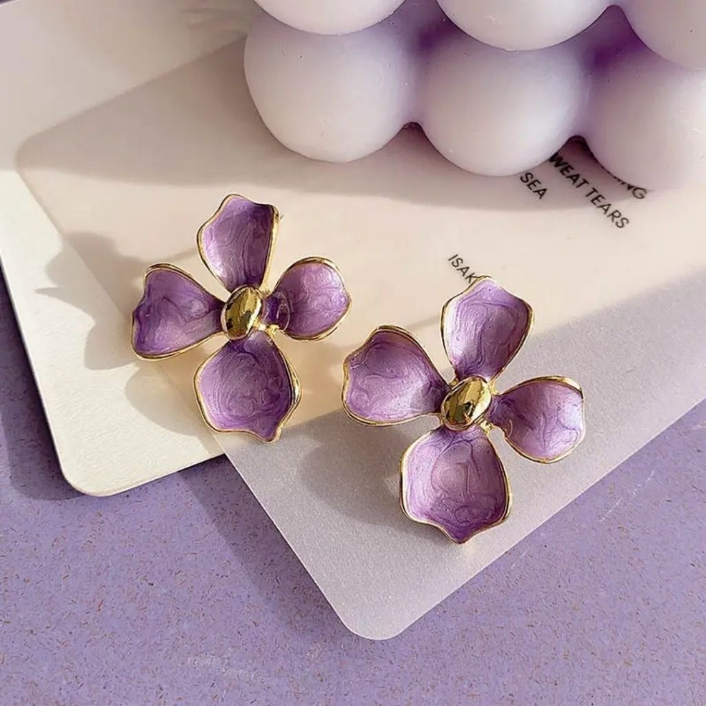 Lavender Mini Hoops Earrings